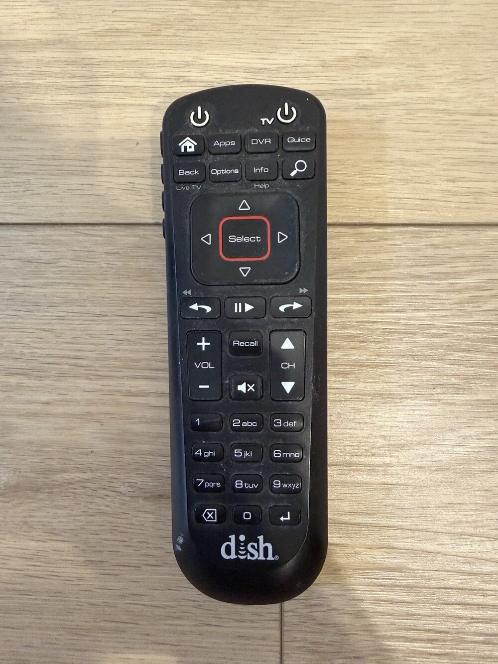 Dish Network 52.0 Satellite Receiver Remote Control For Hopper Joey Black
